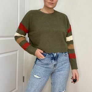 Super Soft Chenille Pullover Crop Sweater